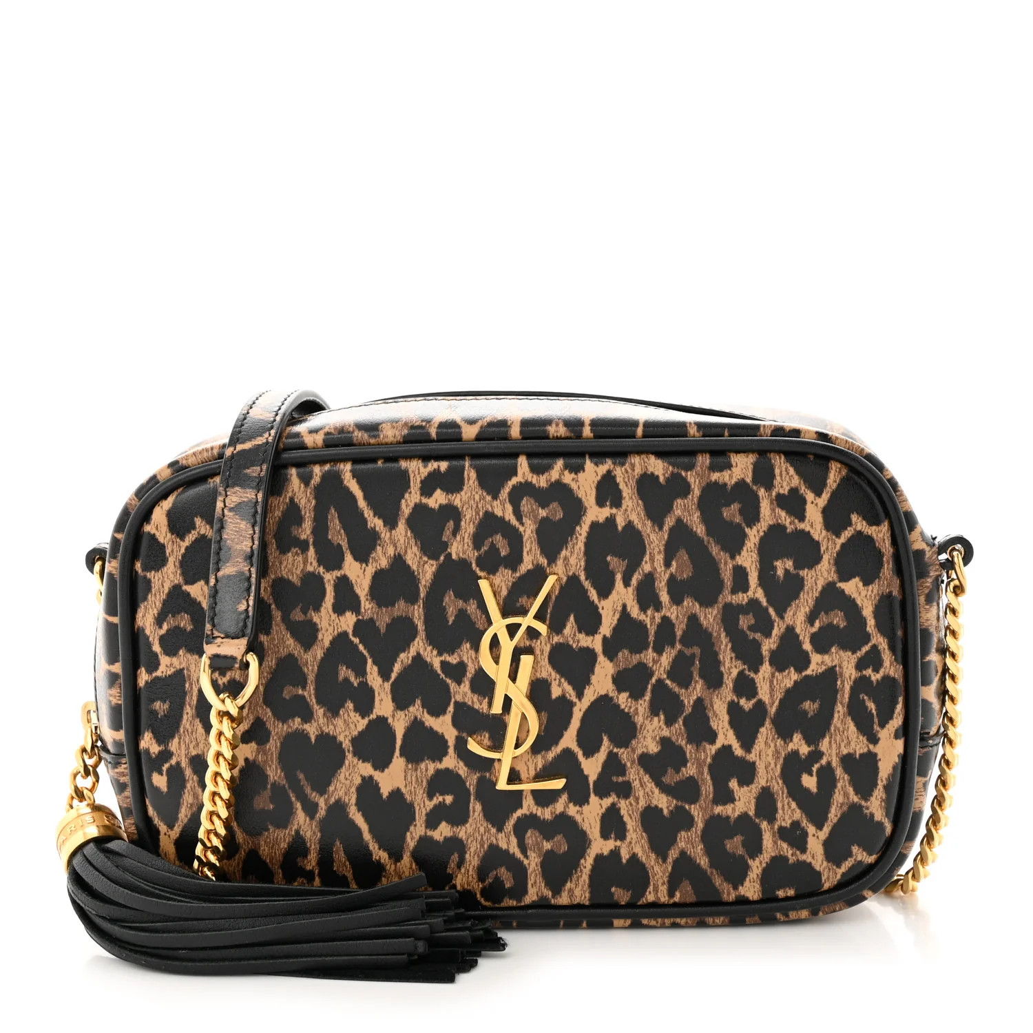 Calfskin Heart Leopard Print Monogram Mini Lou Camera Bag Toffee | FASHIONPHILE (US)