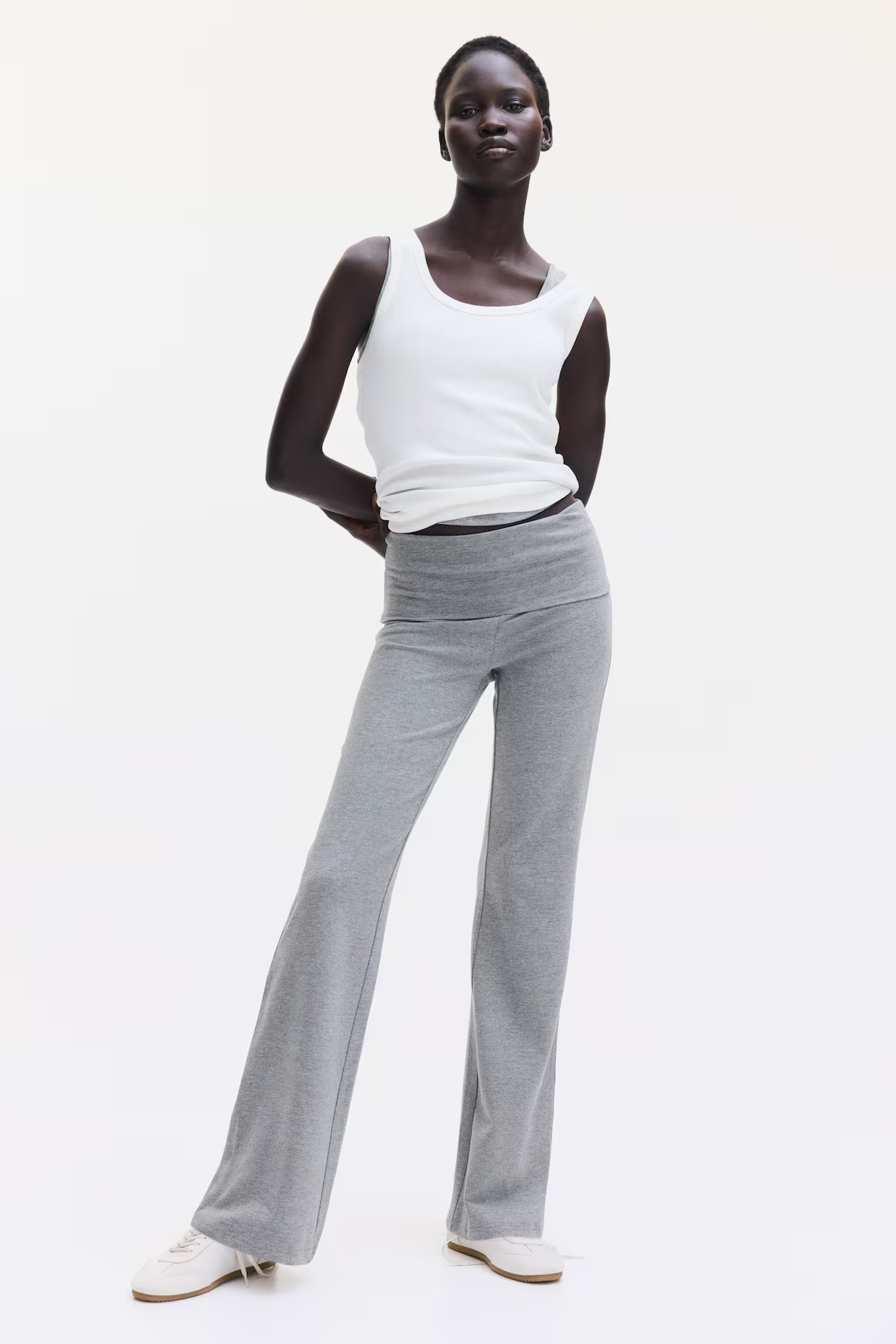Foldover-waist cotton trousers | H&M (DE, AT, CH, NL, FI)