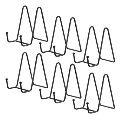 Unique Bargains Iron Stable Design Picture Frame Decorative Holder Stands 12 Pcs Black 4.3 Inch | Target