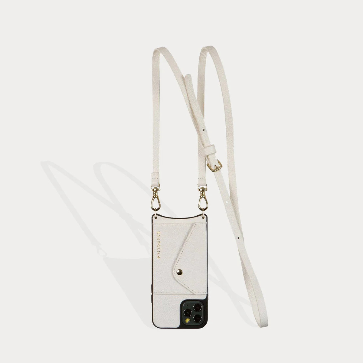 Donna Side Slot Crossbody Bandolier - Ivory/Gold | Bandolier
