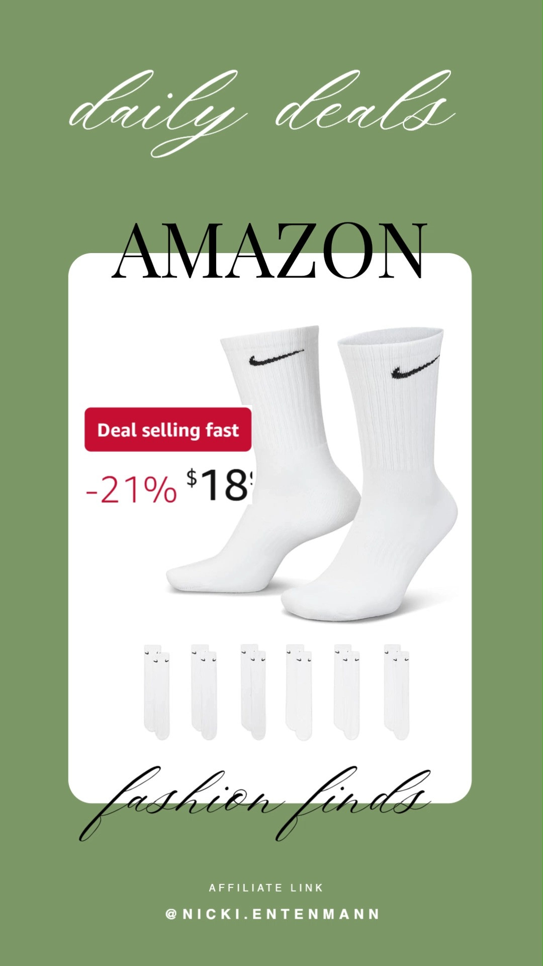 Step into comfort with Nike Everyday Cushioned Training Crew Socks that keep you supported from workout to downtime. Classic style meets all‑day wearability for a must‑have essential. 🧦💪✨  
#Nike #socks #traininggear #athleticwear #style #shopping #trend #unisexfashion #fitnessessentials #sportswear #comfort 

 #LTKdayinmylife #LTKSaleAlert #LTKTravel