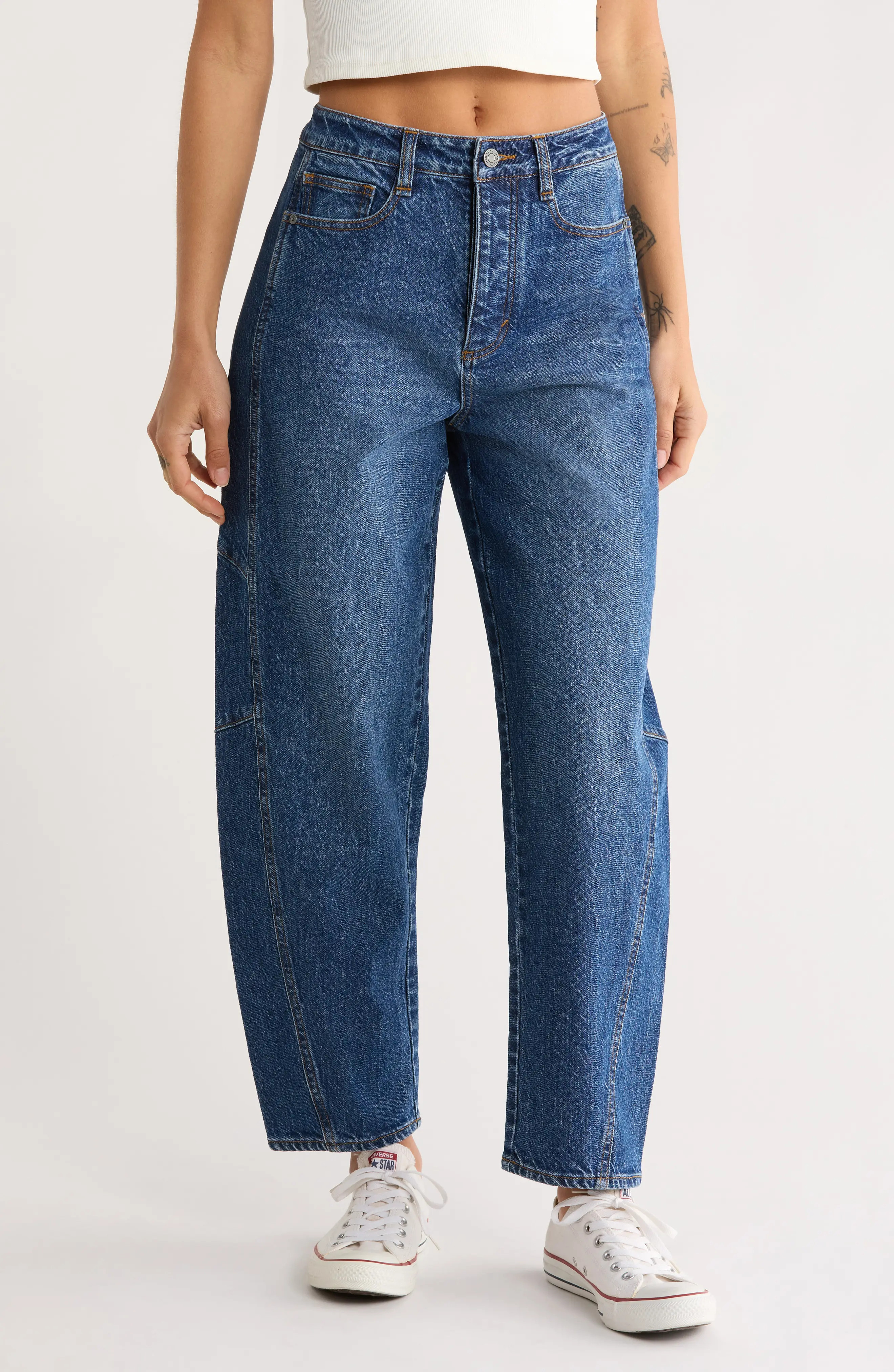 Brant High Waist Crop Barrel Jeans (Women) | Nordstromrack | Nordstrom Rack