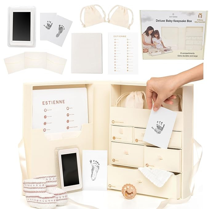 Baby Keepsake Box for Baby Girl Keepsake Box Baby Boy Keepsake Box for Baby Boy, Memory Box for K... | Amazon (US)