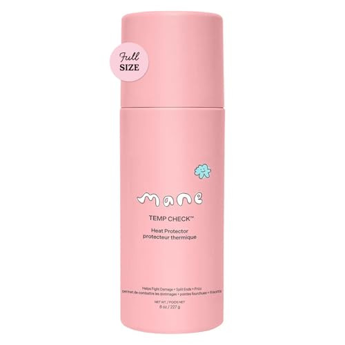 Mane Temp Check Heat Protection Spray for Hair - Anti Frizz Heat Protectant for All Hair Types - Helps Fight Damage, Split Ends & Breakage - Made with a Shine Restoring, Weightless Formula (8oz) | Amazon (US)