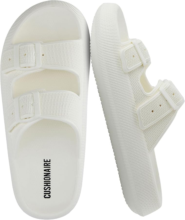 CUSHIONAIRE Fame Pillow Recovery Sandals for Women, Adjustable Double Buckle Waterproof EVA Cloud... | Amazon (US)