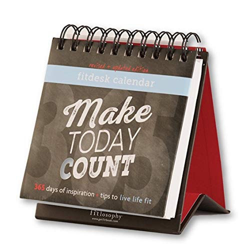 Fitlosophy 'Make Today Count' 365-Day Inspirational Perpetual Desk Calendar, Fitdesk 365-Day Perpetual Calendar (FITDESK-Cal) | Amazon (US)