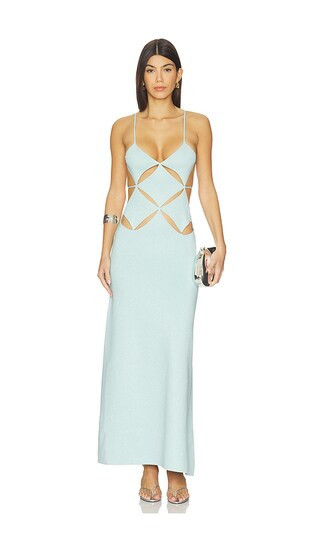 DELFI Gaia Long Dress in Baby Blue. - size S | Revolve Clothing (Global)