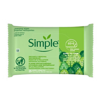 Unscented Simple Kind to Skin Cleansing Facial Wipes - 25ct | Target