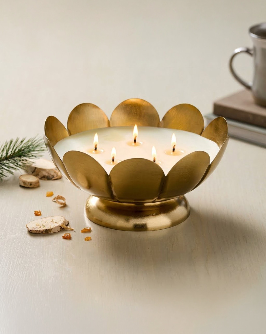 Scalloped Brass 5-Wick Candle in Sugared Birch 

#hearthandhand #target #targetfinds #targethome #sugaredbirch #candlelove #fallcandle #holidaydecor #cozyhome #tablescape #brassdecor #wintercandle #targetstyle #homeeditsundays #cozyseason #candlestyling #holidaytablescape #quietluxury 

 #LTKSeasonal #LTKHome