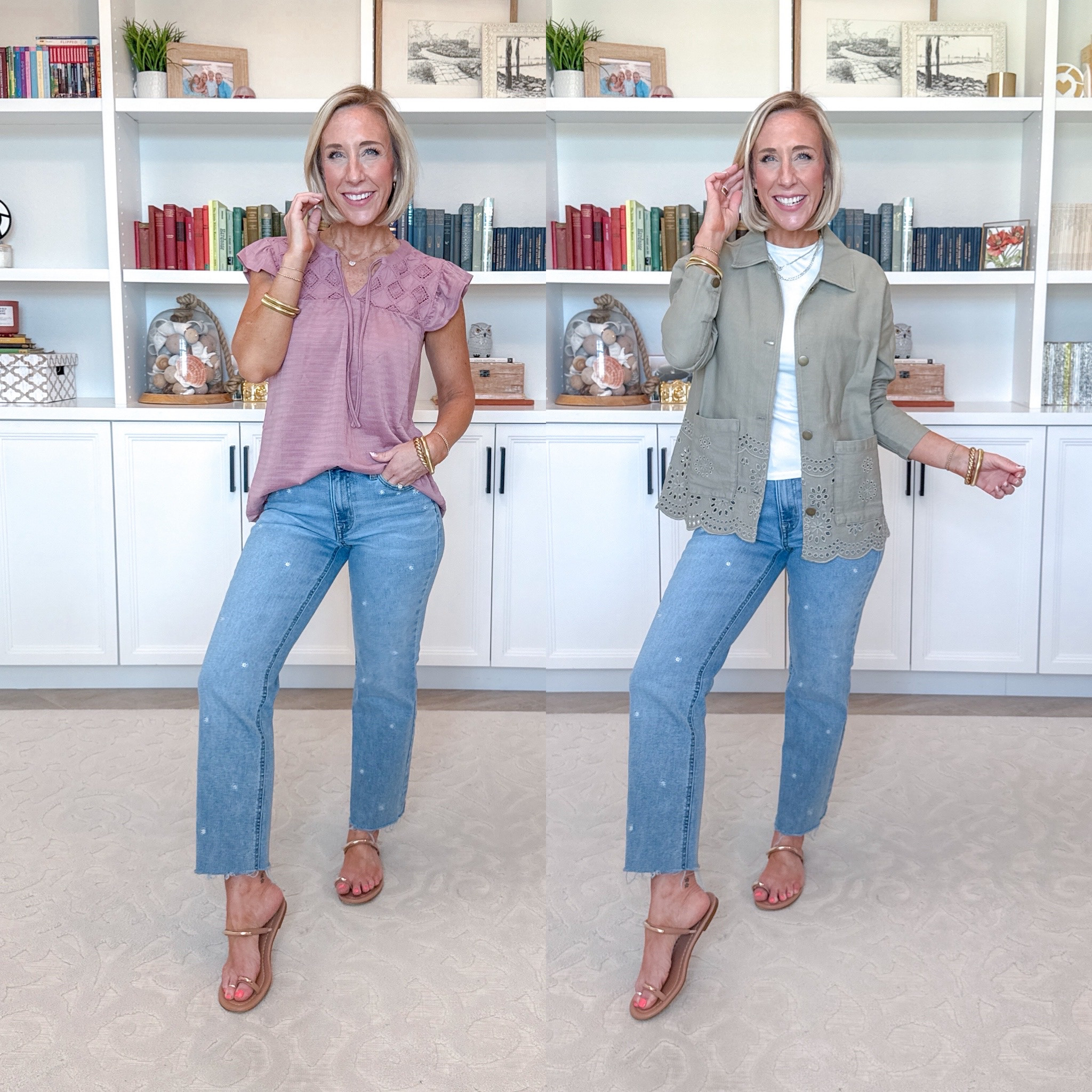 Spring Haul - not-so-rapid unboxing… part 1 (and it’s ALL ON SALE!)  Crochet Yoke Ruffle Trim Top - size XS. 30% off. * Daisy Embroidered High Rise Relaxed Straight Jean - Size 0. 30% off. Eyelet Scallop Hem Twill Jacket - size XS. 50% off.

#LTKSeasonal#LTKOver40#LTKSaleAlert 

 