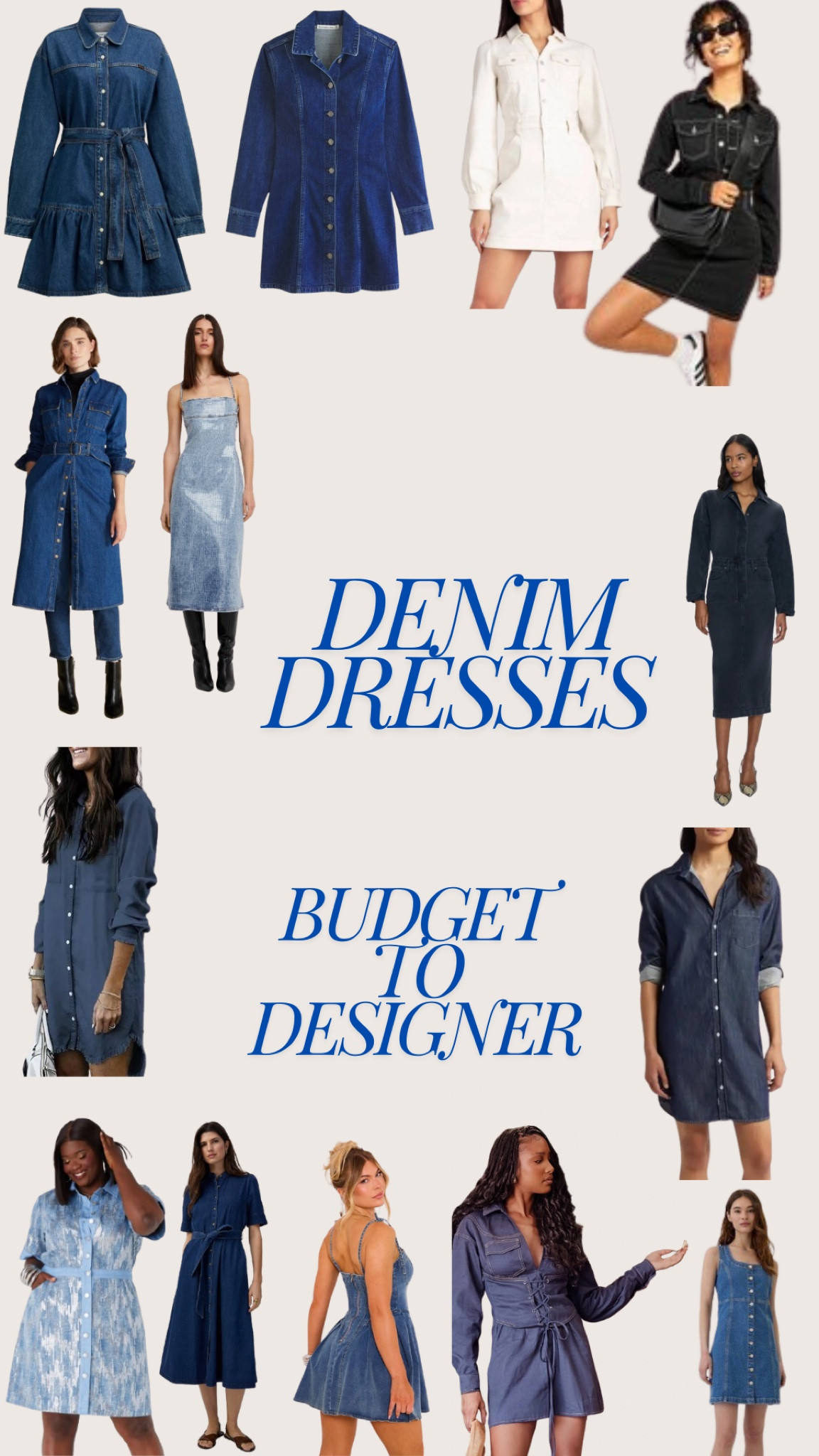 Denim Dress for the win. From the runway to the sidewalk. Denim dresses are bound to be worn this fall.