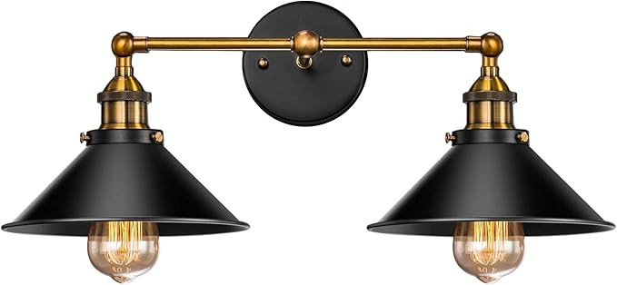 Licperron Gold Bathroom Light Fixtures, Bathroom Fixtures, Vanity Lights for Bathroom Kitchen Liv... | Amazon (US)