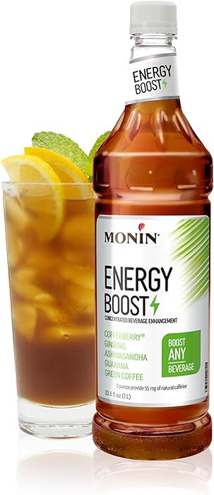Monin - Energy Boost, Liquid Energy, Subtle Tea Flavor, Zero Added Sugar, Great for Coffee, Soda,... | Amazon (US)