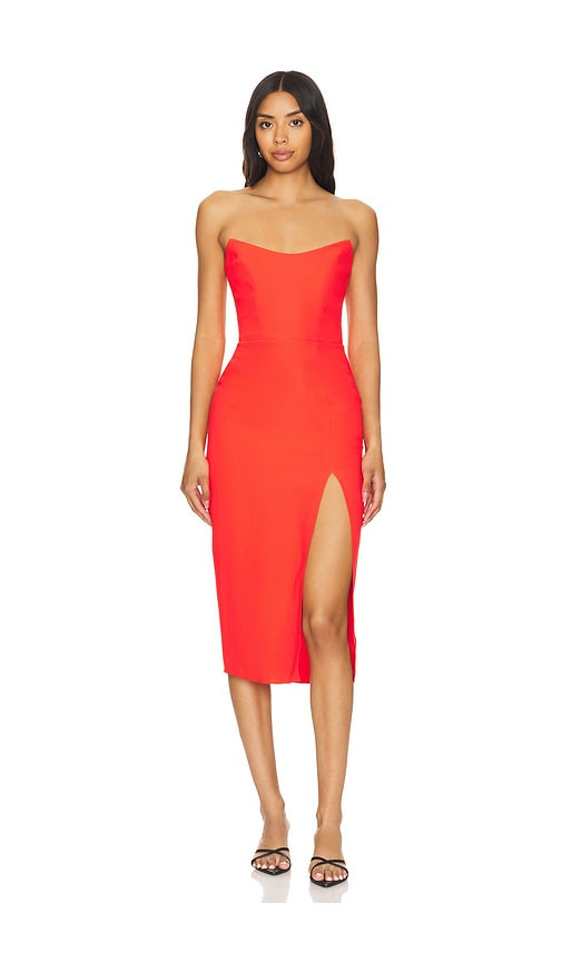 Amanda Uprichard Chamberlain Dress in Red. - size S | Revolve Clothing (Global)