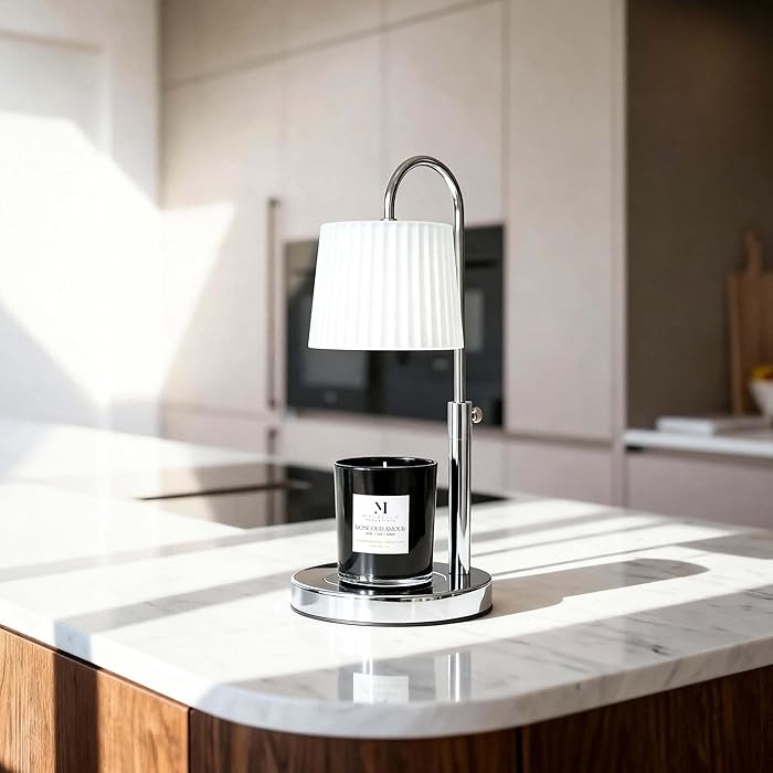 Dimmable Glass Candle Warmer Lamp with Timer - Adjustable Height Candle Lamp Warmer with Timer (8... | Amazon (US)