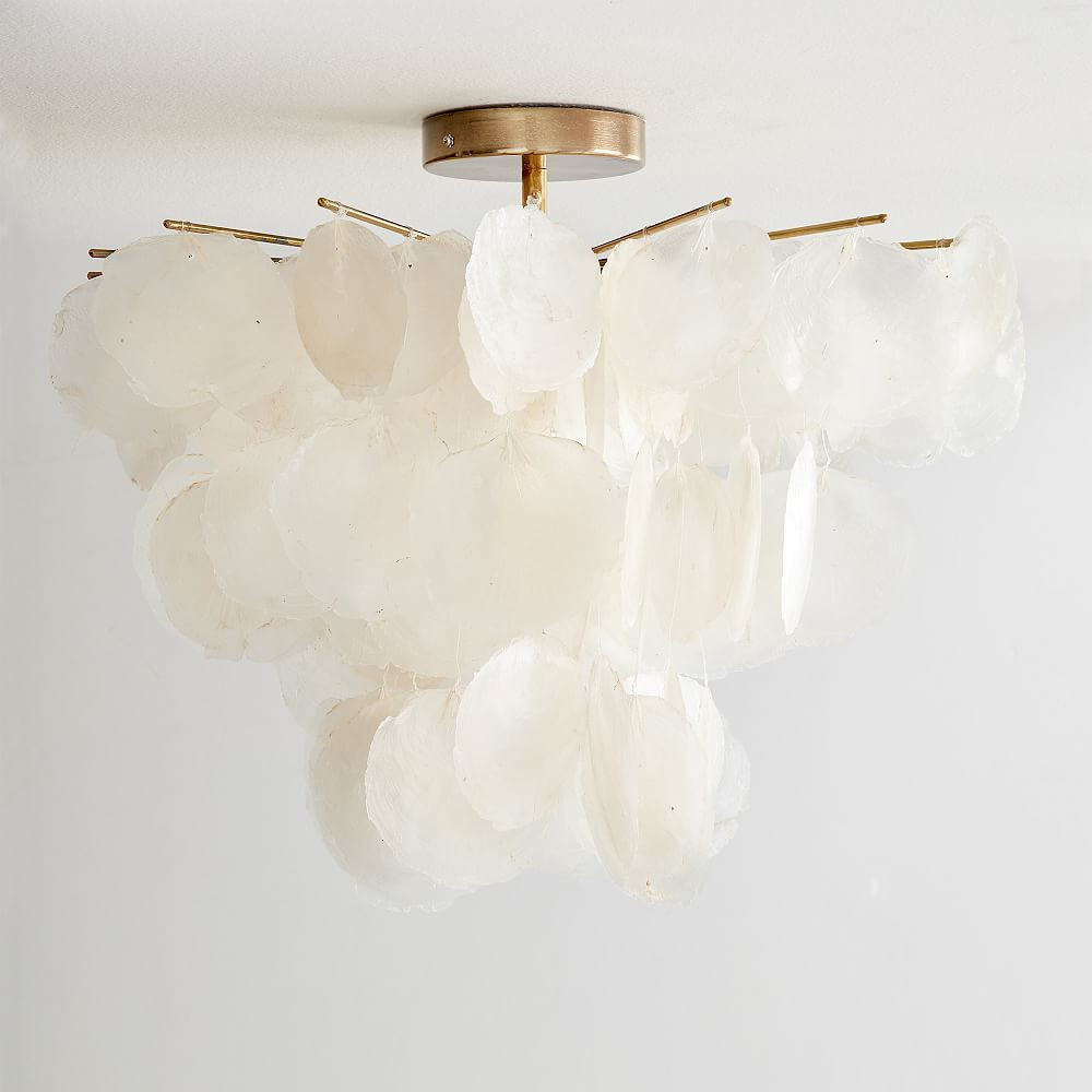 Large Capiz Flushmount | Pottery Barn Teen