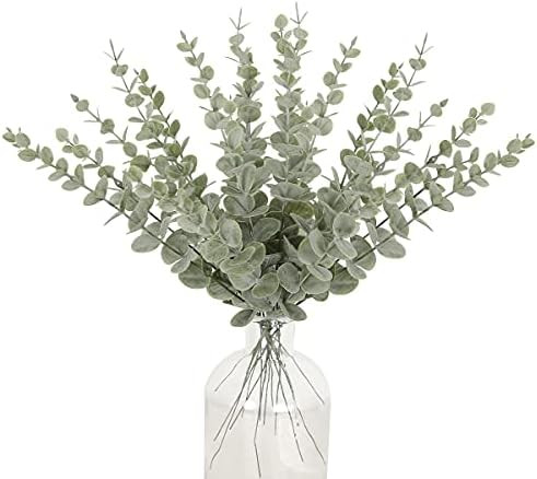 Amazon.com: 15 Pieces Artificial Eucalyptus Stems Real Touch, Fake Silver Dollar Leaves Faux Plan... | Amazon (US)
