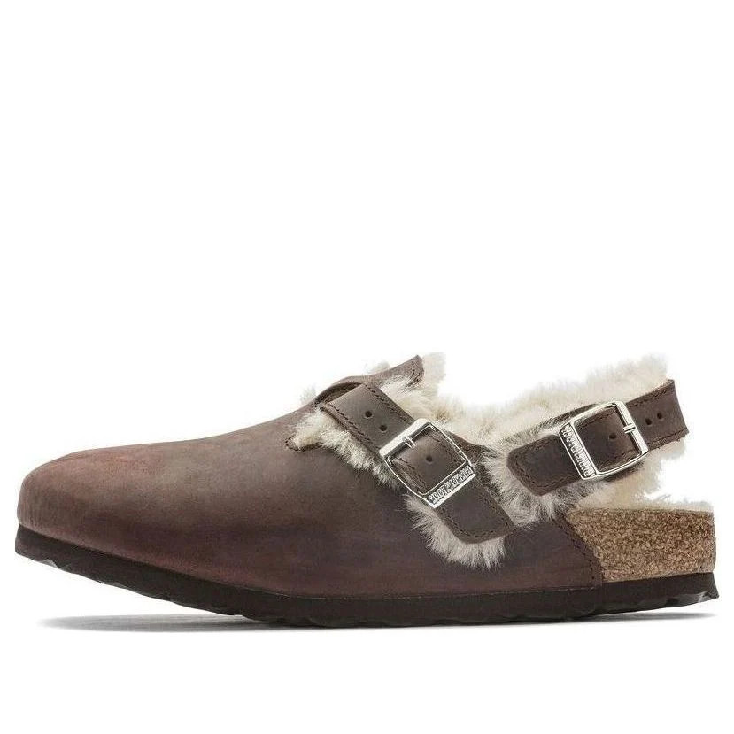 (WMNS) Birkenstock Tokio Shearling Oiled Leather 'Habana' | KICKS CREW