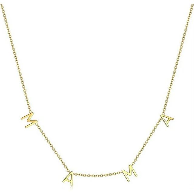 Letter Necklace For Women Mama Necklaces For Mom | Walmart (US)