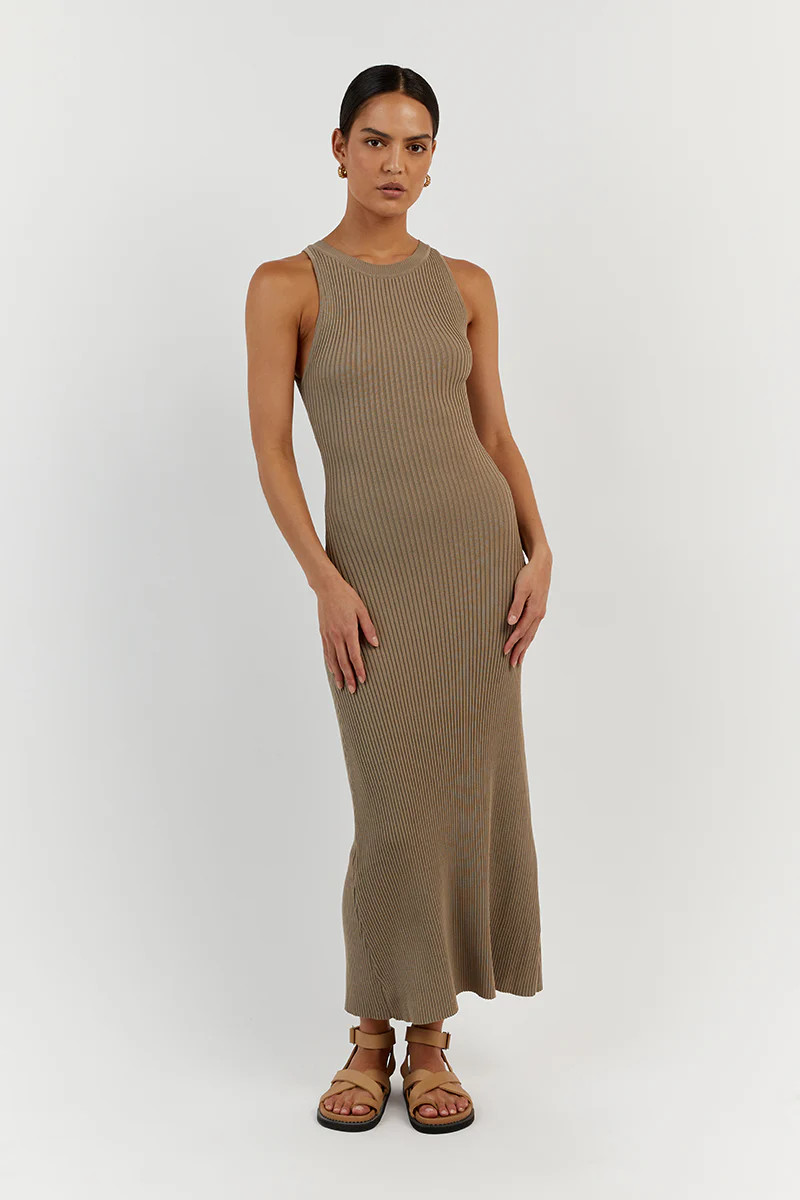 VALERIE MOSS KNIT RACER MIDI DRESS | DISSH