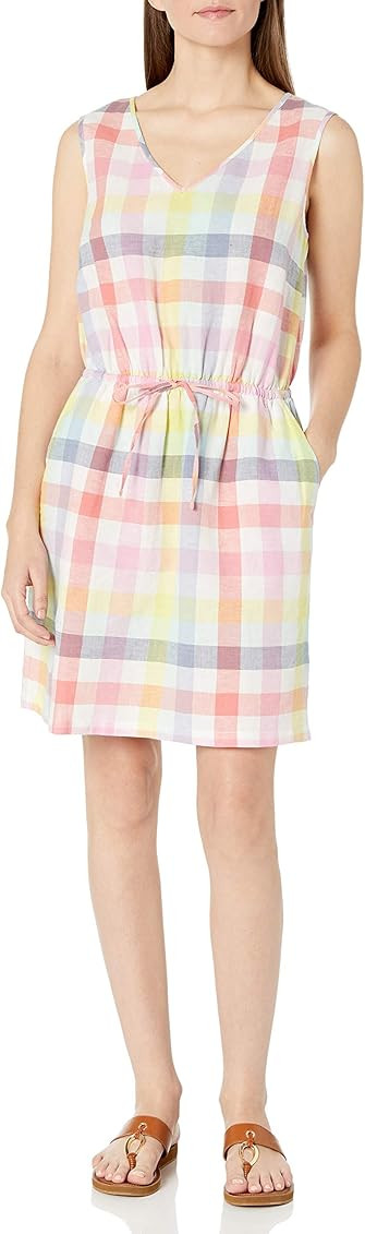 Amazon Essentials Women's Sleeveless Relaxed Fit Linen Dress | Amazon (US)