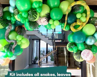 Reptile Party Balloon Arch, Snake Birthday Banner, Snake Decor, Reptile Party Decor, Reptile Birt... | Etsy (US)