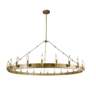 Verdun 24-Light Antique Gold Chandelier | The Home Depot