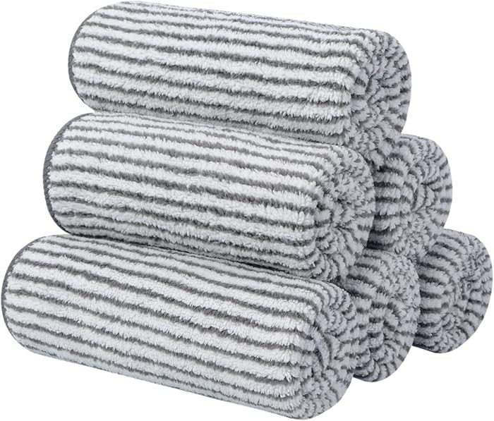 SINLAND Microfiber Face Towels Ultra Soft Facial Washcloths Face Cloth for Bath 12Inch x 12Inch 6... | Amazon (US)