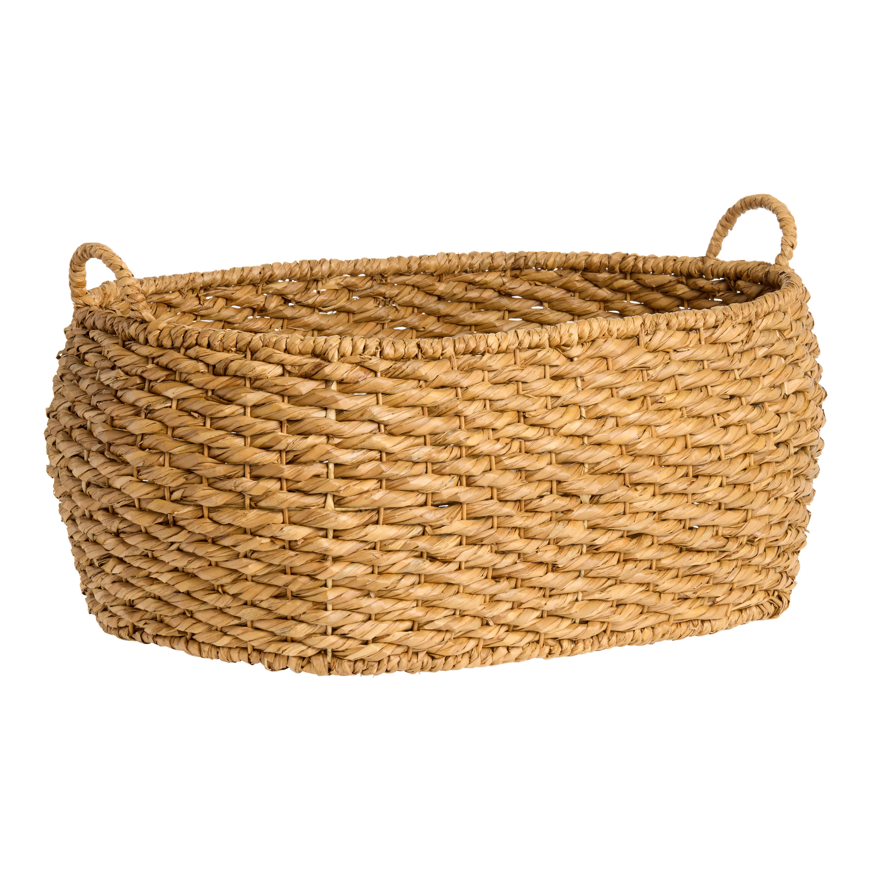 Rima Oversized Oval Natural Seagrass Tote Basket | World Market