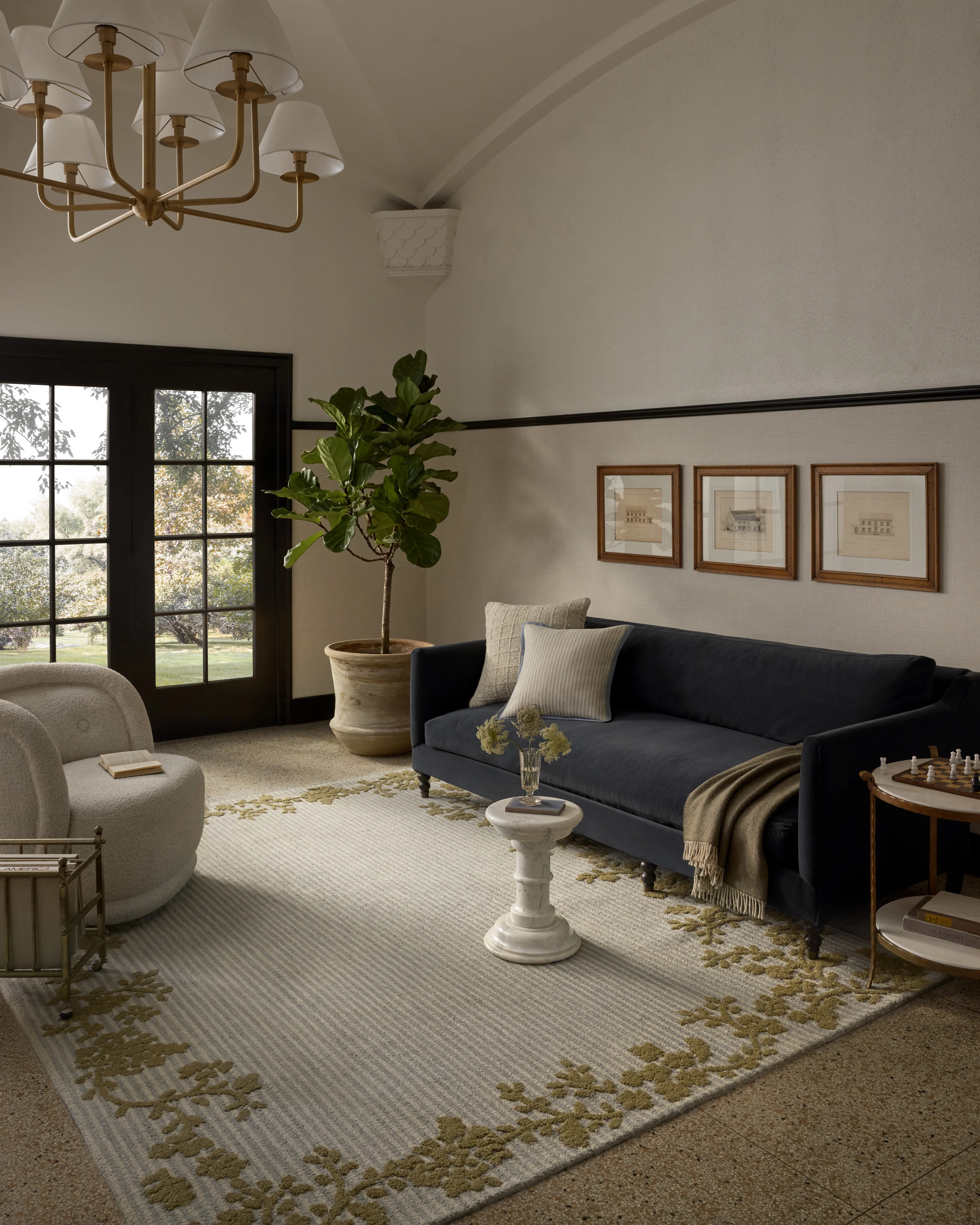 Magnolia Home by Joanna Gaines x Loloi Winslet Denim / Ivory Area Rug | Wayfair | Wayfair North America