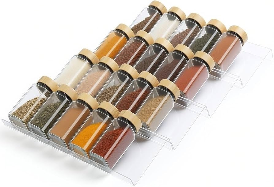 Spice Drawer Organizer 4 Tier, Acrylic Seasoning Organizer Rack, Clear Spice Rack Tray, Kitchen S... | Amazon (CA)