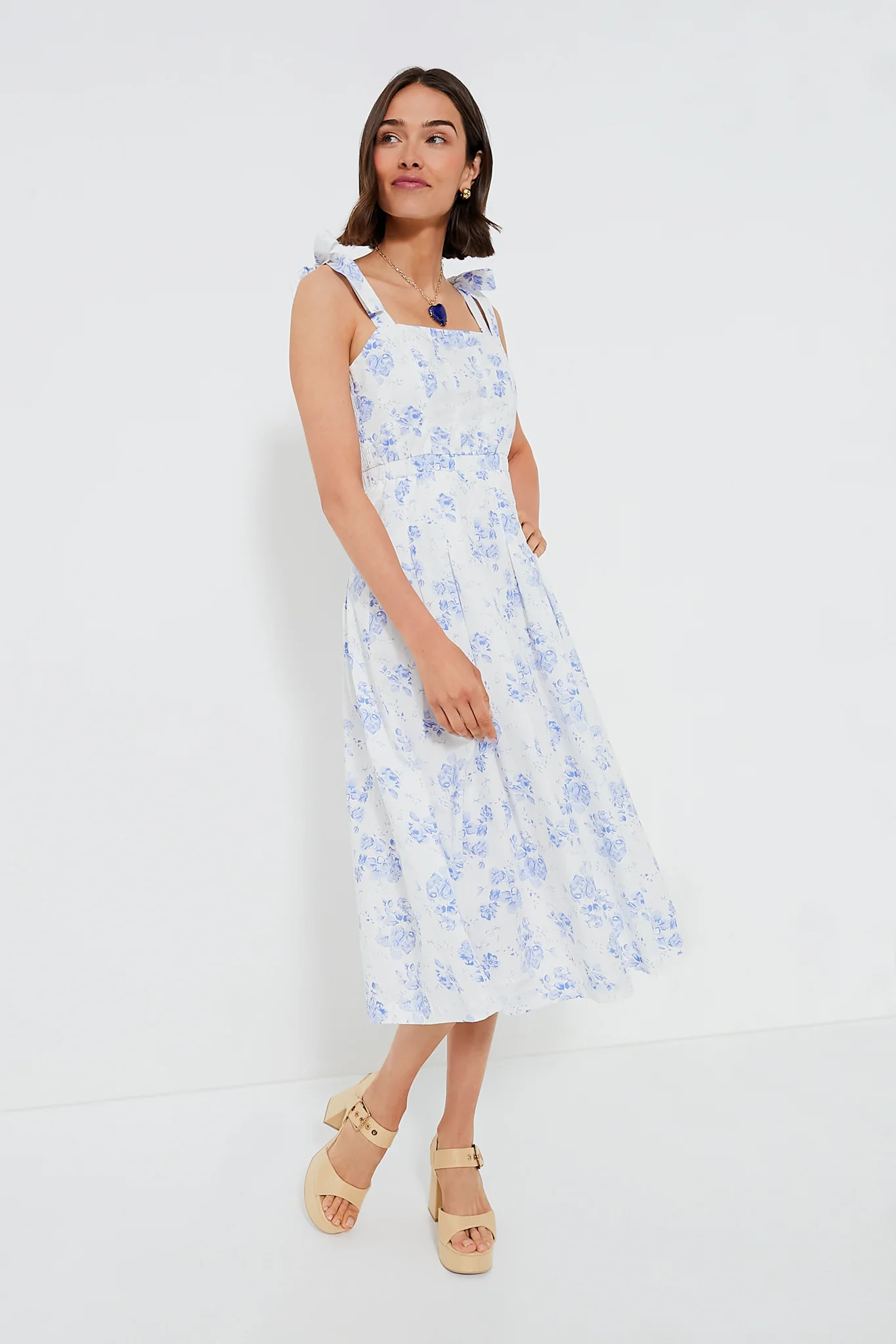 Blue Chintz Teagan Midi Dress | Tuckernuck (US)