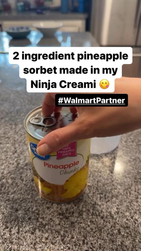 The Ninja Creami was one of those things that I thought "is this really worth the hype?" #WalmartPartner

Six months later, it has DEFINITELY been well-used at our house and I haven't had a moment of regret! It's definitely viral-worthy.

(Plus it's on sale on @walmart right now!).

This two ingredient pineapple sorbet feels like a beach vacation right in your kitchen and was the perfect summer snack to celebrate the last day of school (all of my kids said it was the best recipe I'd made in the Ninja Creami so far!).

If you try it out, let me know what you think! #WalmartFinds