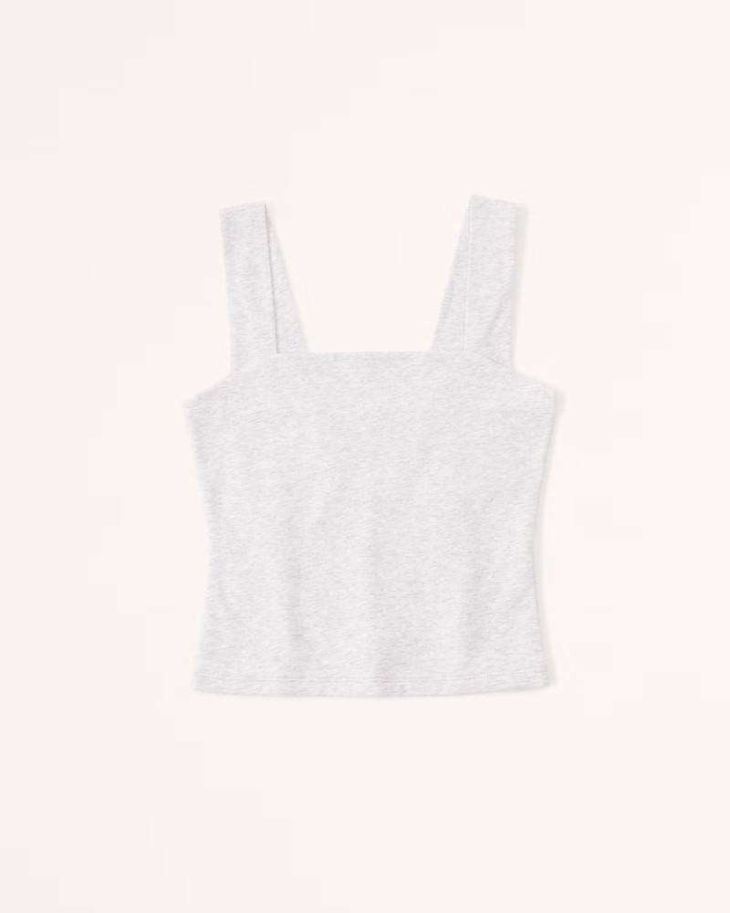 Women's Cotton Seamless Fabric Squareneck Tank | Women's Tops | Abercrombie.com | Abercrombie & Fitch (US)