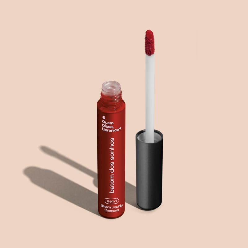 Batom Líquido Cremoso dos Sonhos Vermelho Positividade 5ml | QuemDisseBerenice (BR)