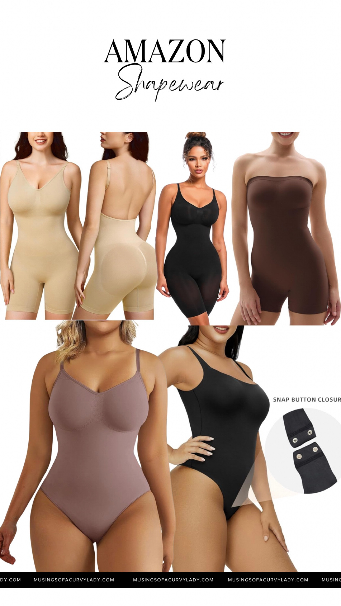 Shop my favorite shapewear deals for a limited time on Amazon!🤍

Plus Size Fashion, Shapewear Bodysuit, Scoop Neck, V Neck, Tummy Control, Adjustable Detachable Straps, Strapless, Halter Neck

#LTKstyletip #LTKsalealert #LTKplussize
