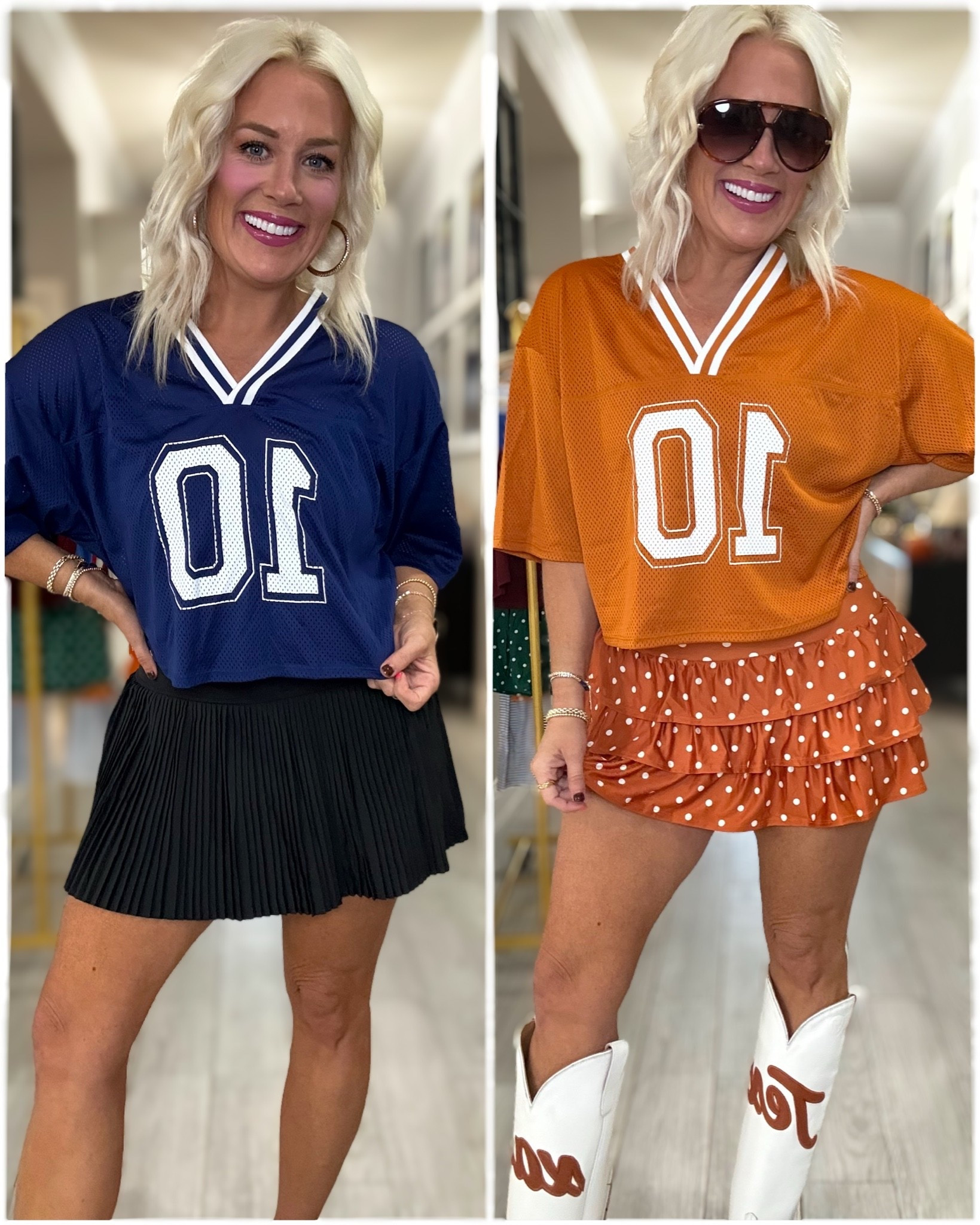 Target Gameday collection 
I suggest doing your true to size in all