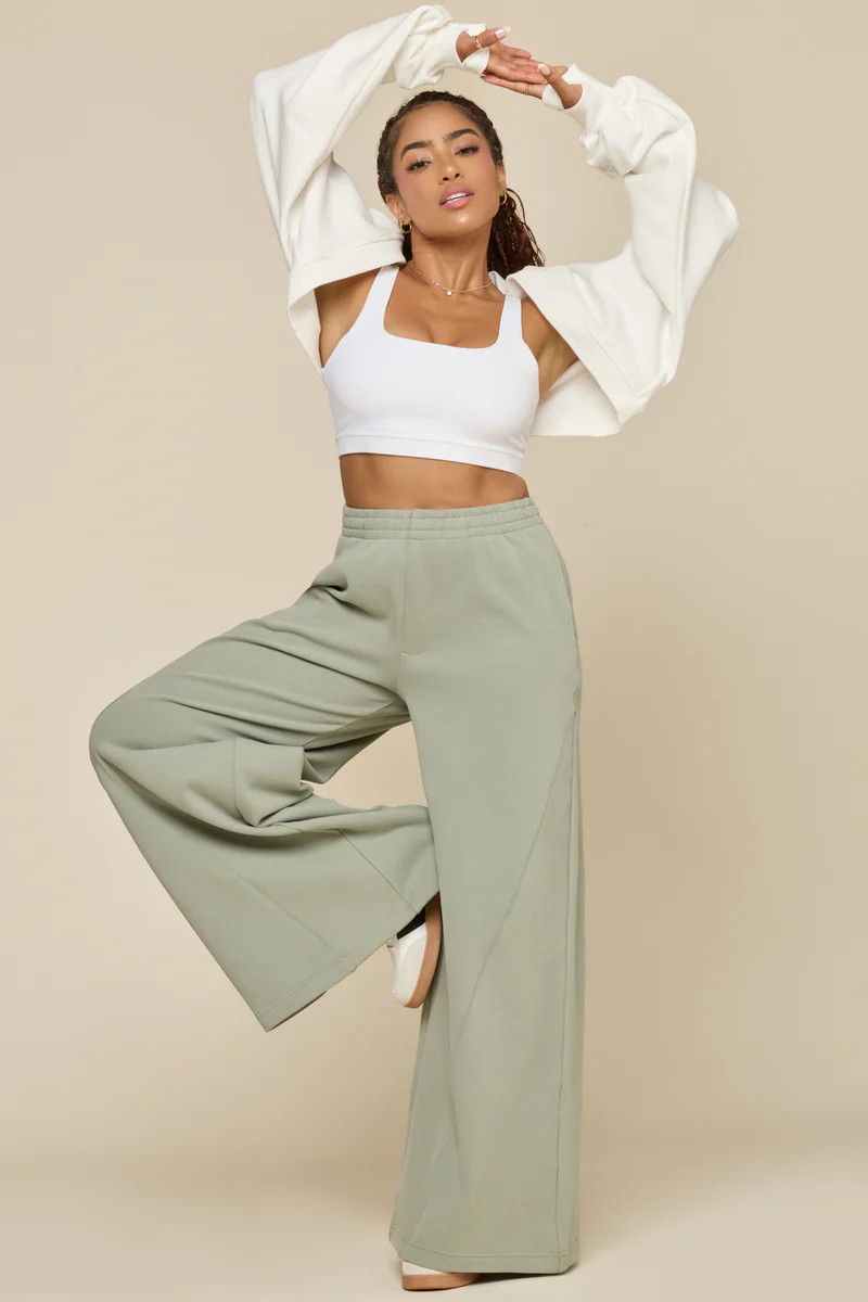Superwide Sweatpant - Light Sage | POPFLEX