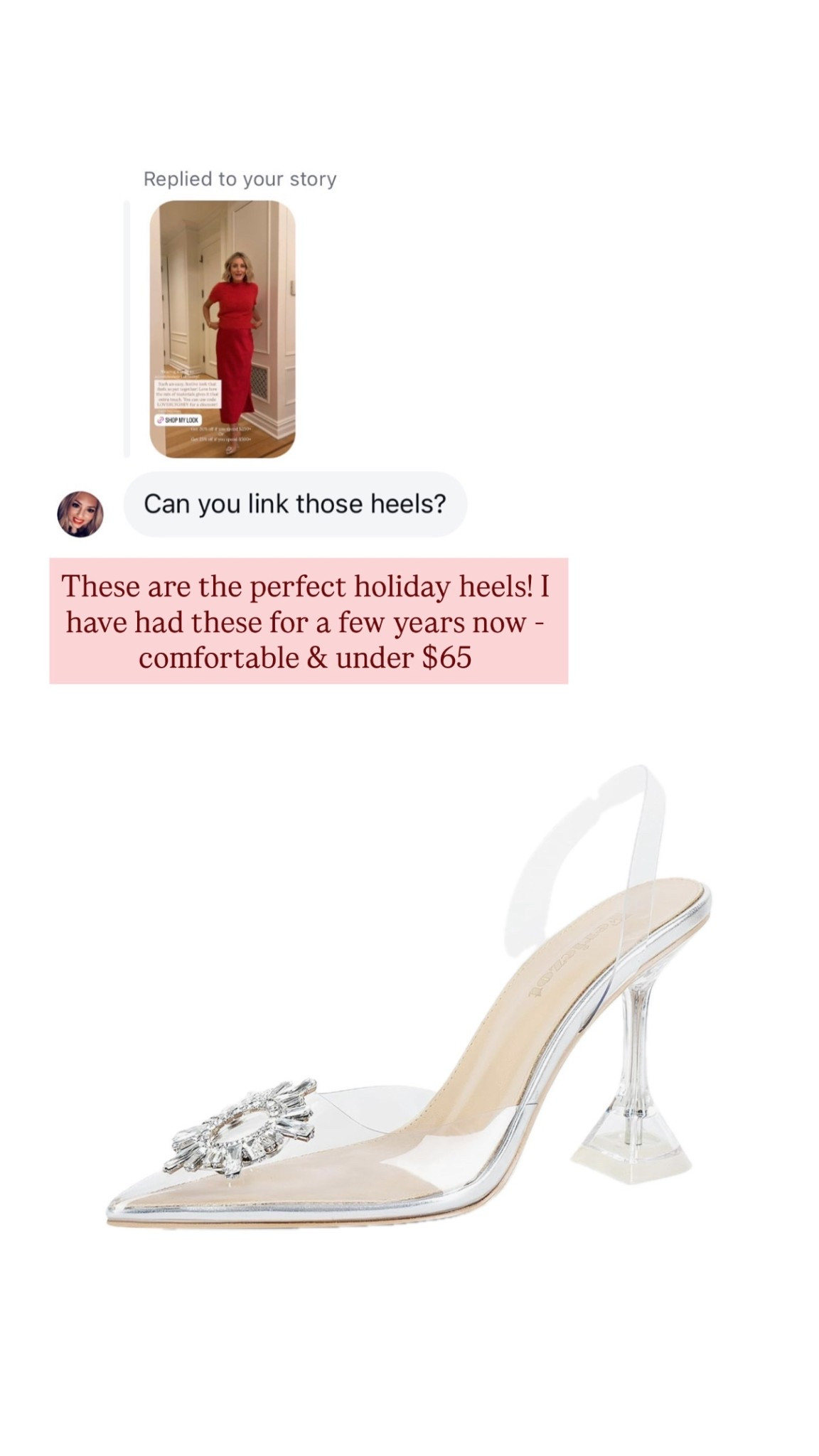 These heels would be perfect for your upcoming holiday parties! 

Loverly Grey, holiday heels, Christmas heels, holiday party heels, Amazon find, Amazon fashion

#LTKShoeCrush #LTKHoliday #LTKFindsUnder100