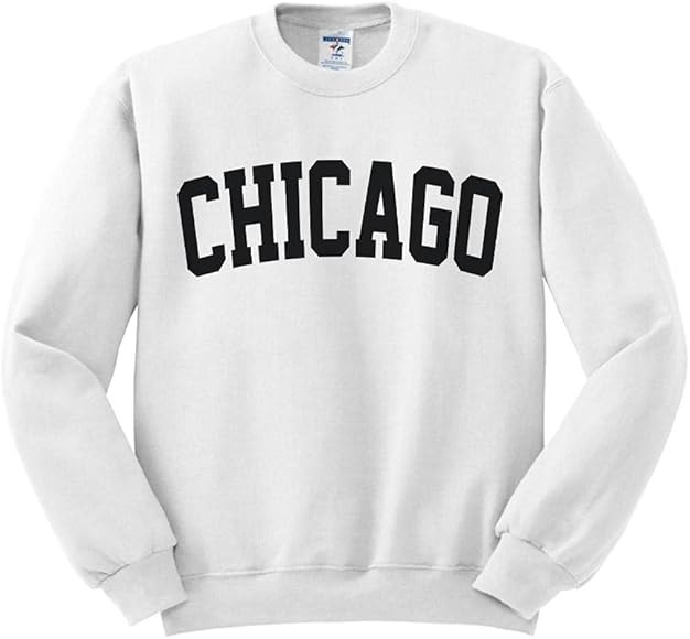 TeesAndTankYou Chicago College Style Sweatshirt Unisex | Amazon (US)