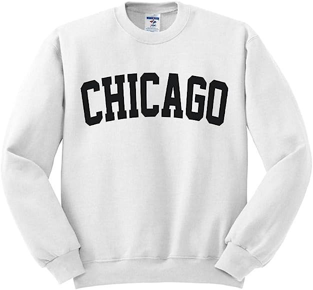 TeesAndTankYou Chicago College Style Sweatshirt Unisex | Amazon (US)