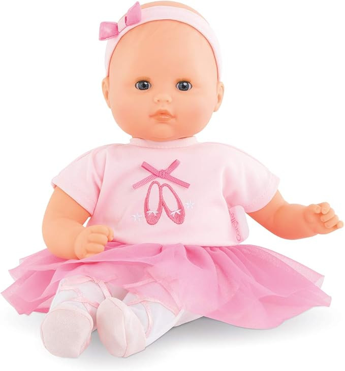Corolle Bébé Calin Maeva Ballerina Baby Doll - 12" Soft Body Doll in Pink Tutu, Sleeping Eyes T... | Amazon (US)