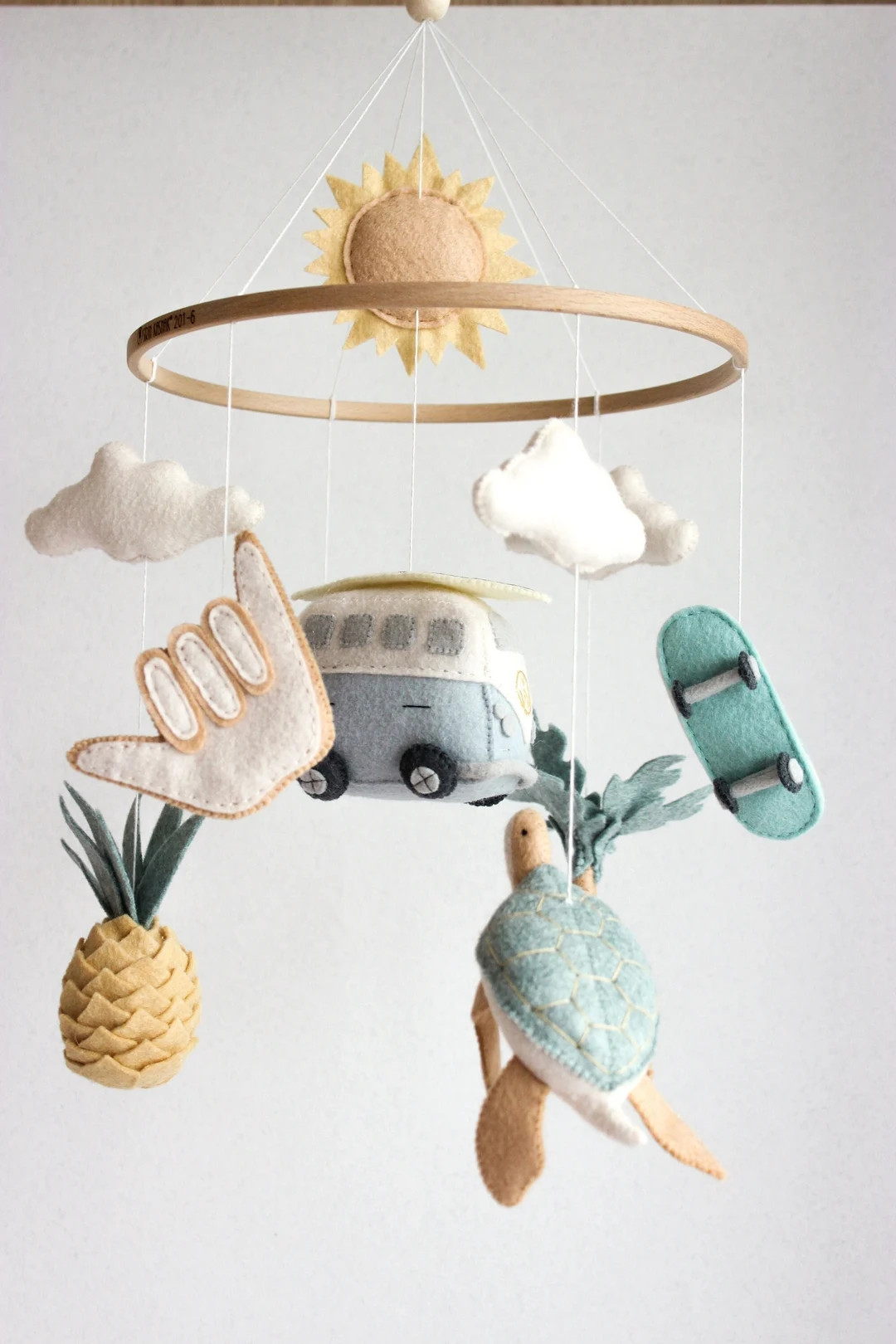 Beach Baby Mobile, Surf Baby Mobile, Skateboard Nursery - Etsy | Etsy (US)