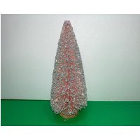 Pink Bottle Brush Tree, Silver Glitter Christmas Tree Glitter, Decor | Etsy (US)