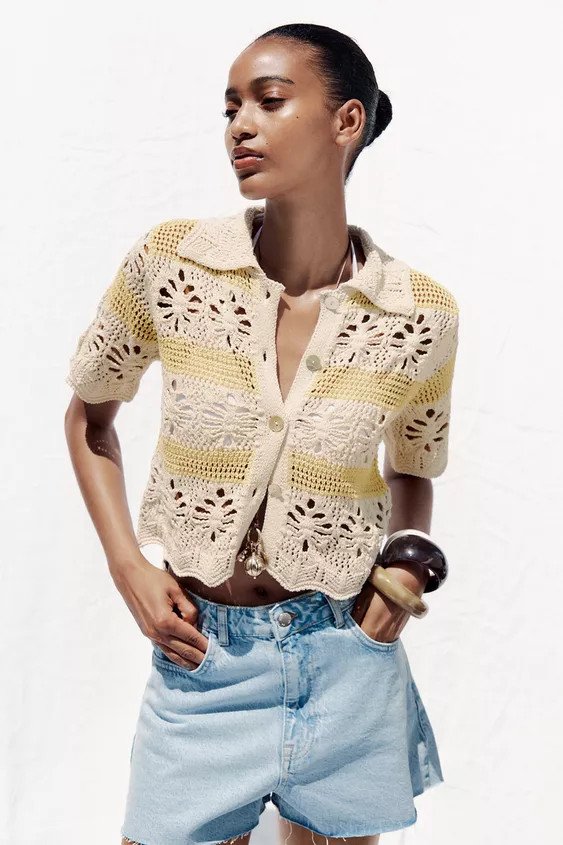 POINTELLE KNIT TOP | Zara US
