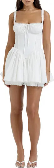 Pintuck Lace Trim Babydoll Dress | Nordstrom