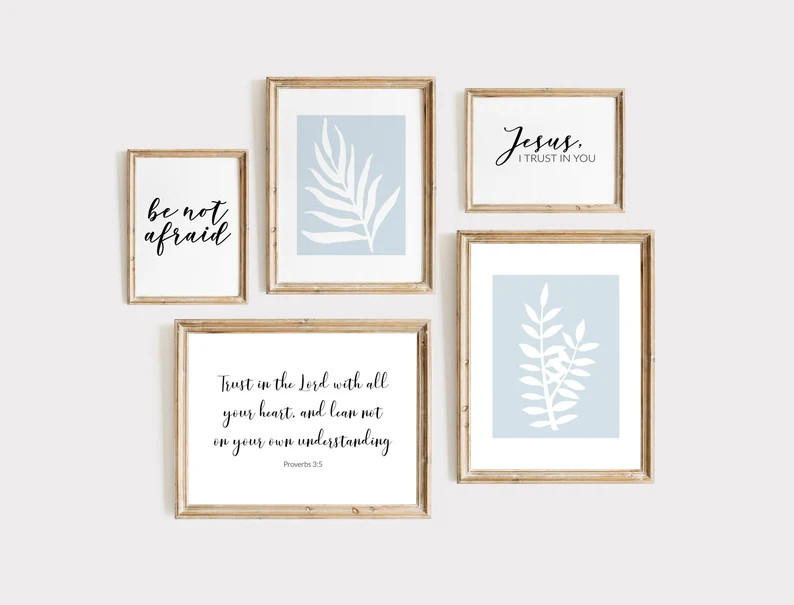 Faith Printables, Gallery Wall Printables, Collage Printables, Jesus I Trust in You Printable, Be... | Etsy (US)