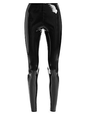 Commando Women's Classic Faux Patent Leather Leggings - Black - Size Medium | Saks Fifth Avenue