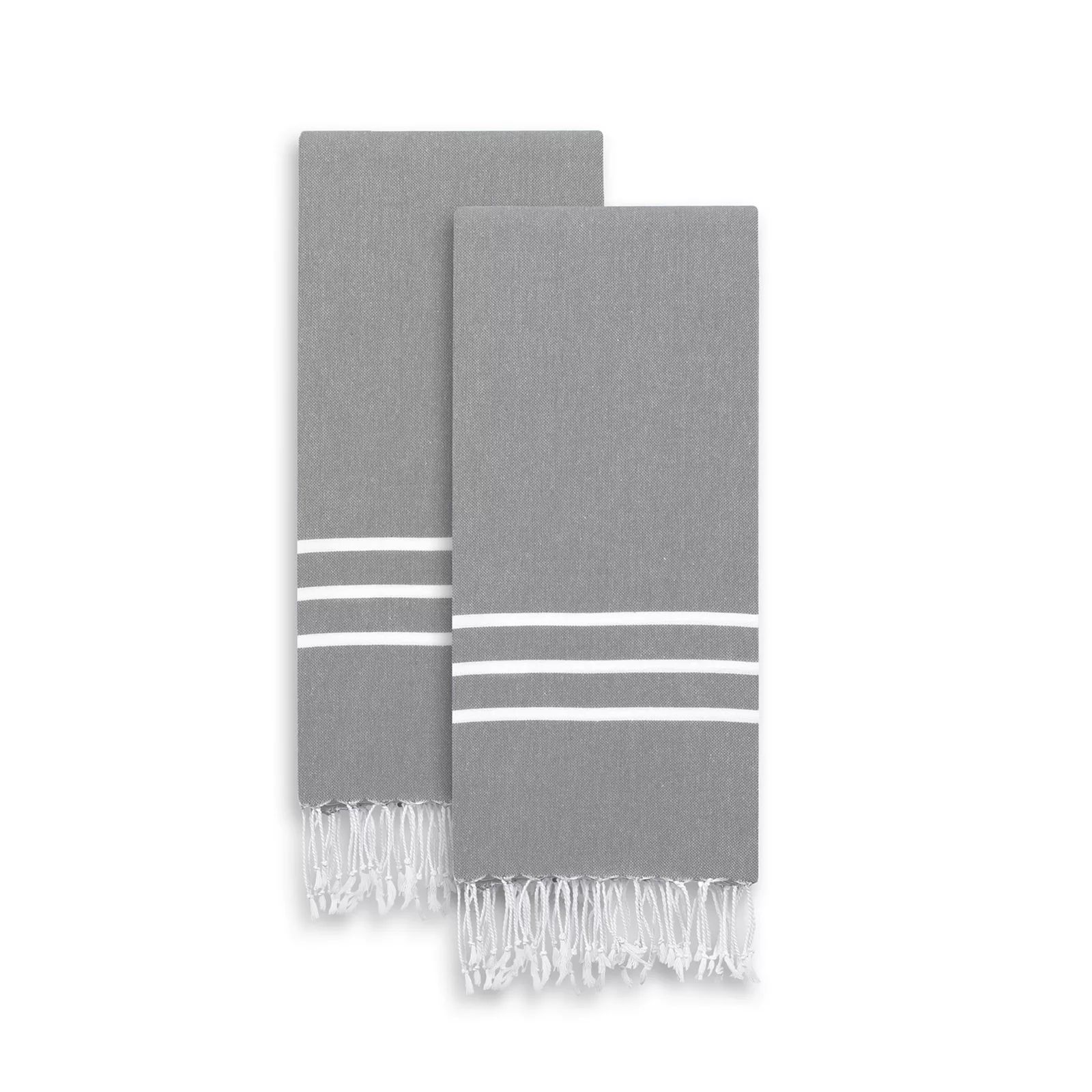 Linum Home Textiles 2-pack Alara Pestemal Color Hand Towels, Grey, Small | Kohl's
