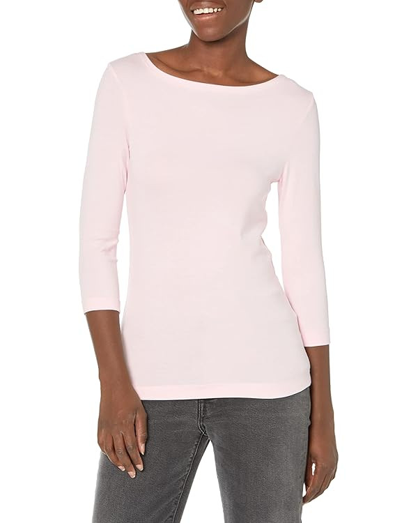 Amazon Essentials Womens 3/4 Sleeve Boatneck T-Shirt | Amazon (CA)